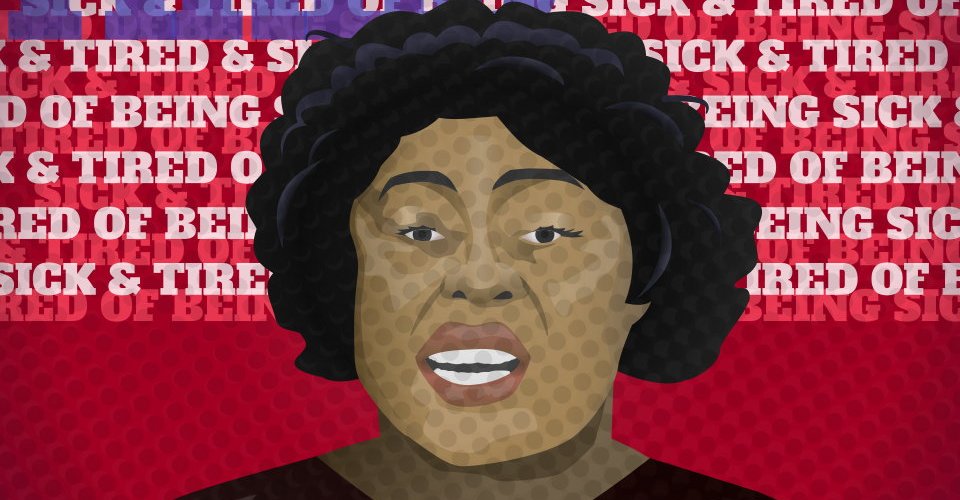 Fannie Lou Hamer – Civil Rights Activist – Portrait – Freedom of Speech – POP Art Illustration