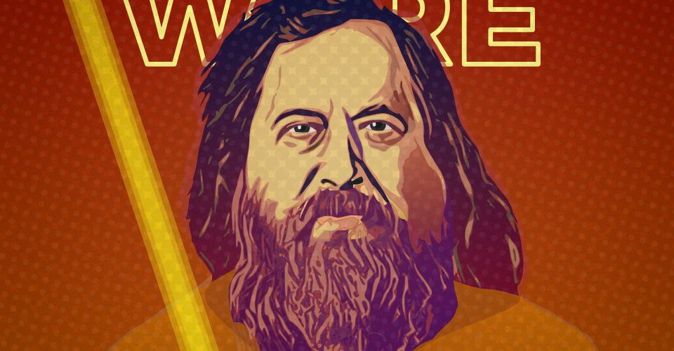 Richard Stallman – Pop Art Portrait – GNU Linux – FOSS Rebellion – FSF Founder – RMS Vector Portrait Illustration by gfkDSGN