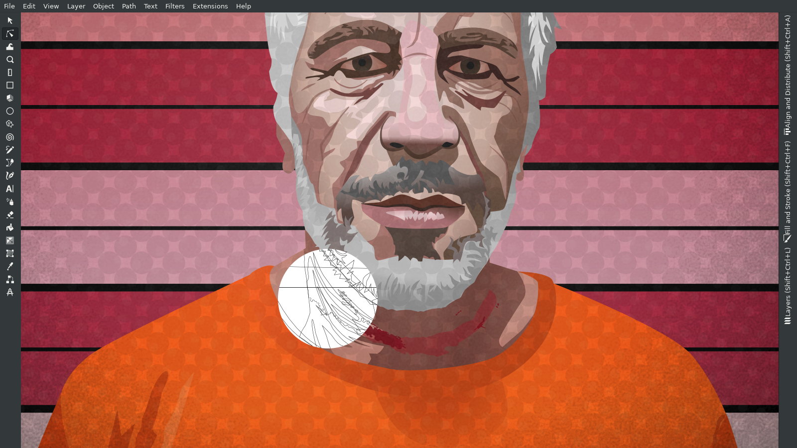Jeffrey Epstein – NYC Prison – Suicided Child Trafficking Network – Mugshot POP Art – Vector Portrait – X-ray view – Illustration by gfkDSGN