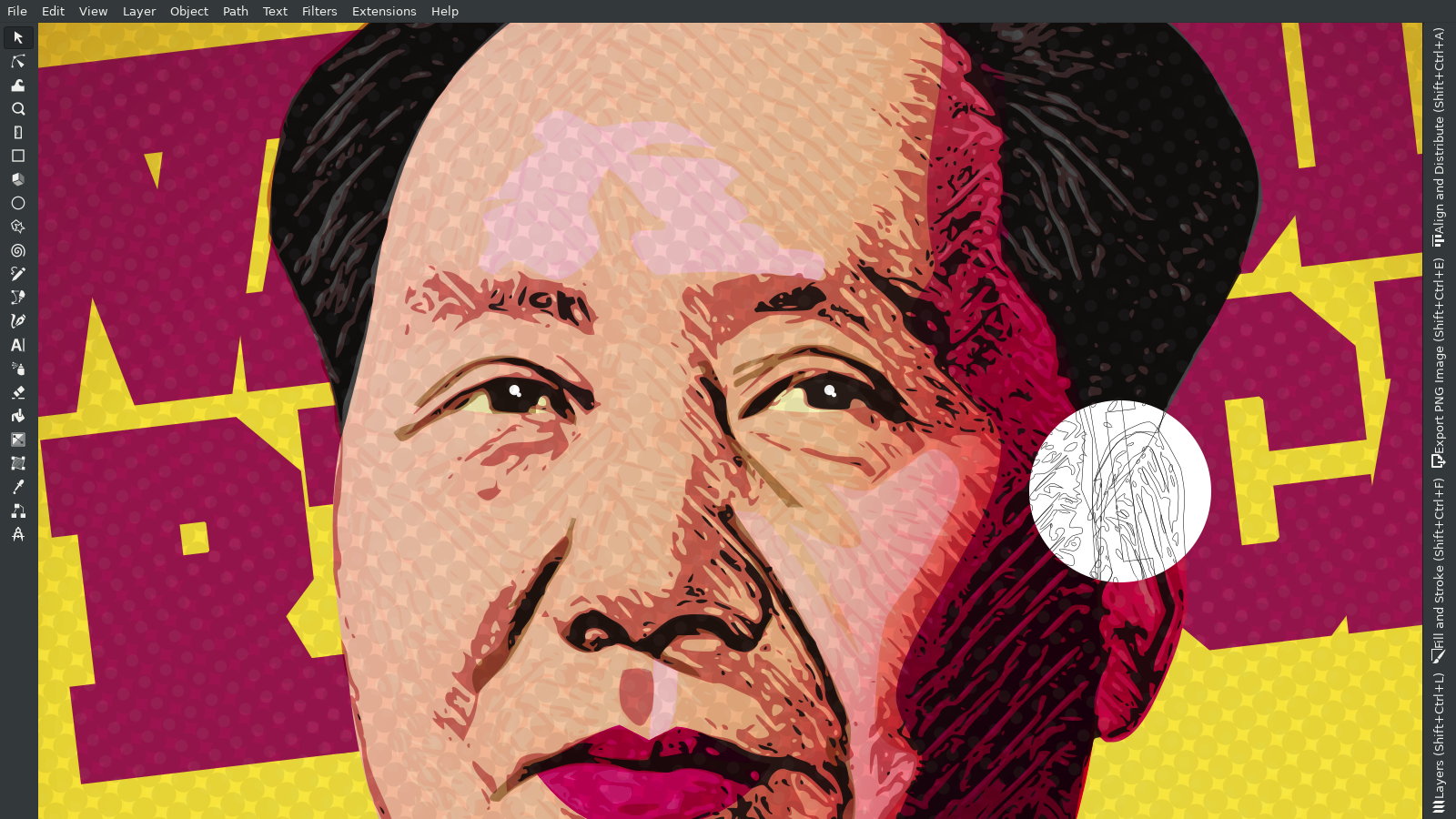 POP Art Vector Illustration – Advanced SVG Portrait of Mao Tse Tung – Inkscape Illu by gfkDSGN