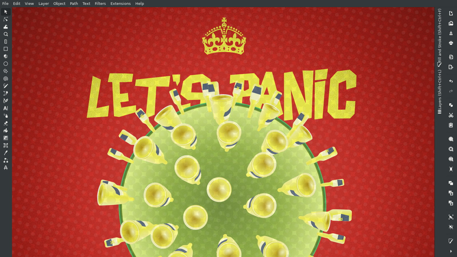 Corona Vector – Pandemic Map – Keep Calm – Inkscape Screenshot – Pop Art Illustration by gfkDSGN