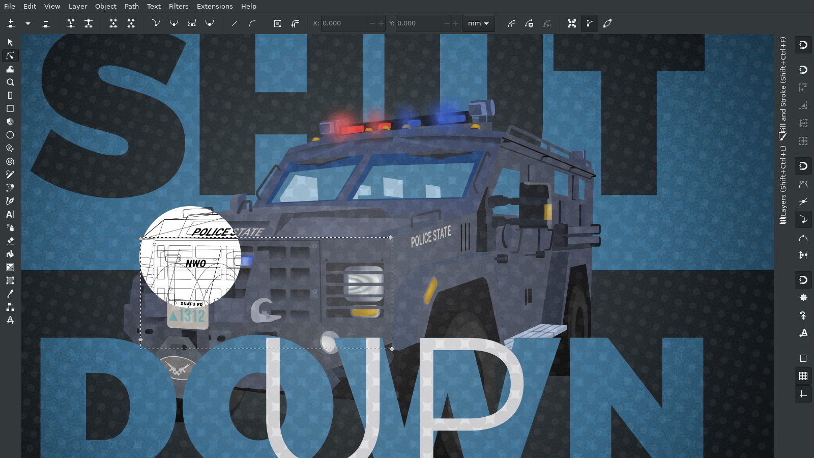 US Police – Bearcat Cars – CGI Visuals – Anti-Riot Vehicles – Pop-Art – Protest – Illustration by gfkDSGN